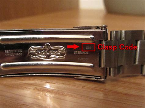 rolex oyster clasp codes|rolex clasp replacement cost.